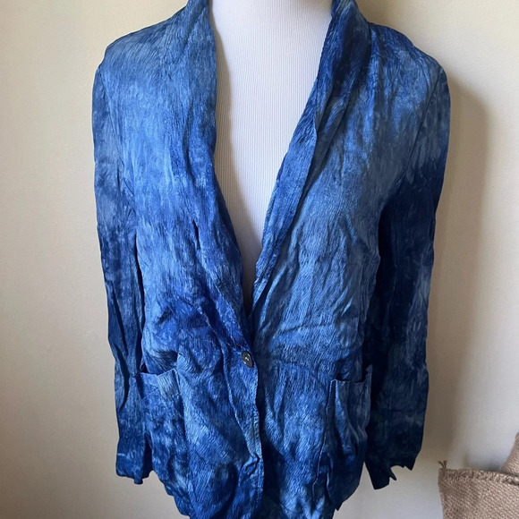 Raquel Allegra Tie Dye Blazer Jacket, size 3 or Large - Picture 2 of 7